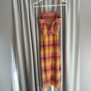 L*Space Pink and Yellow Striped Maxi Dress